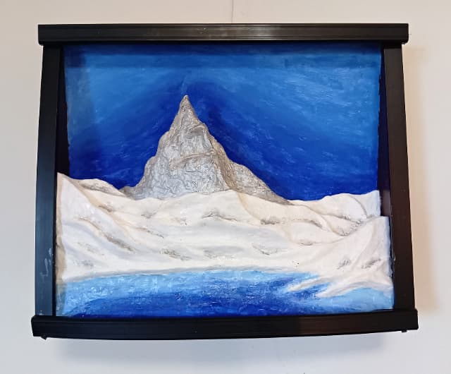 冬のマッターホルン」(3D絵画) — Artmeter™