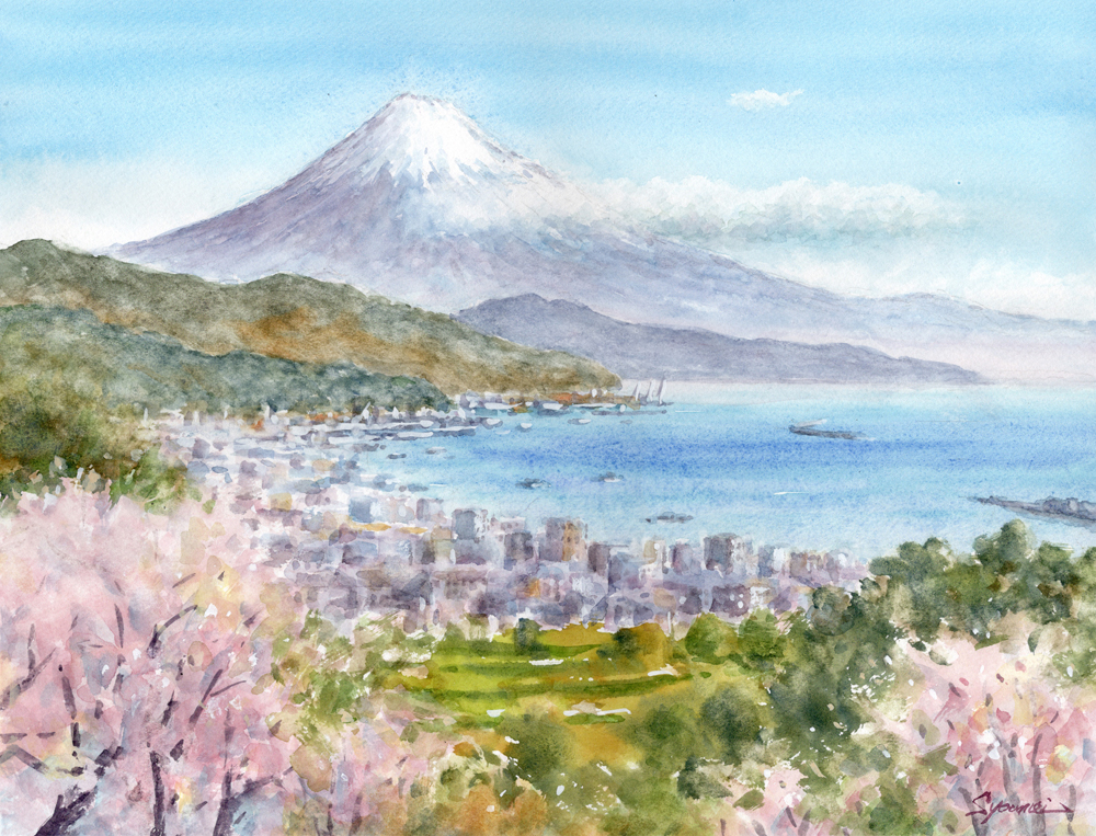 水彩画原画 江ノ電が来た2 #568 — Artmeter™