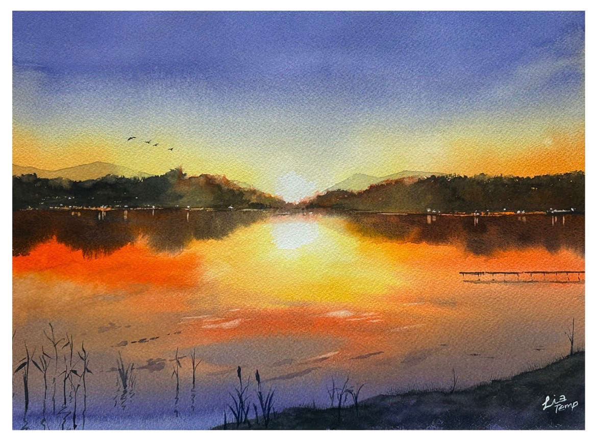 水彩画原画 江ノ電が来た2 #568 — Artmeter™