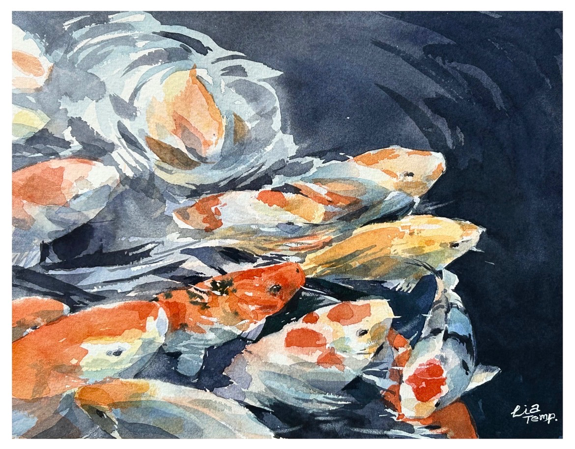 水彩画原画 腰越漁港風景 A #700 — Artmeter™