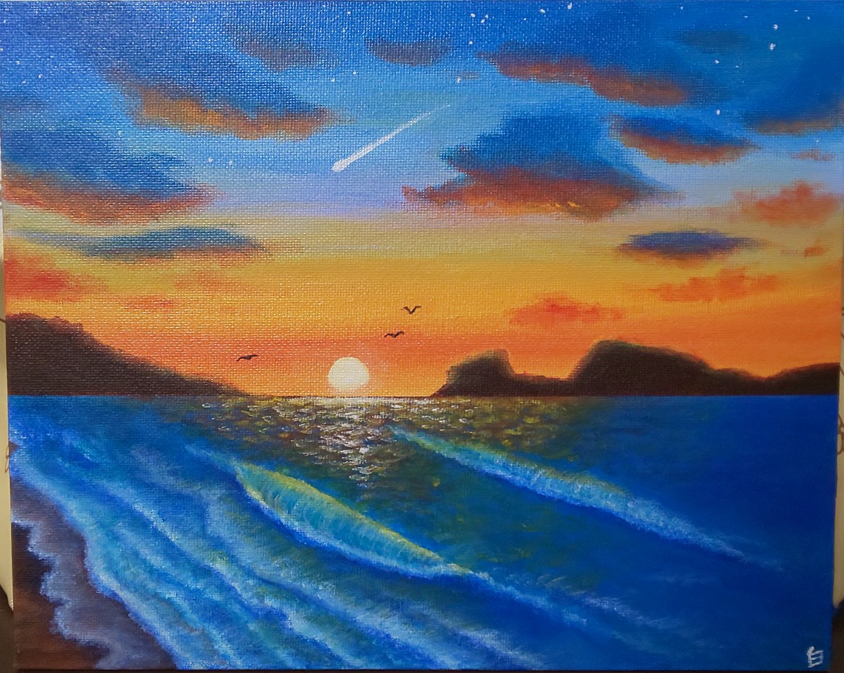 夕焼けの海 — Artmeter™