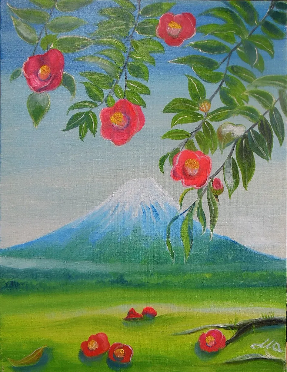 ★早春の羊蹄山・肉筆油彩画・F6キャンバス ☆早春の羊蹄山・肉筆油彩画・F6キャンバス 【公式通販】