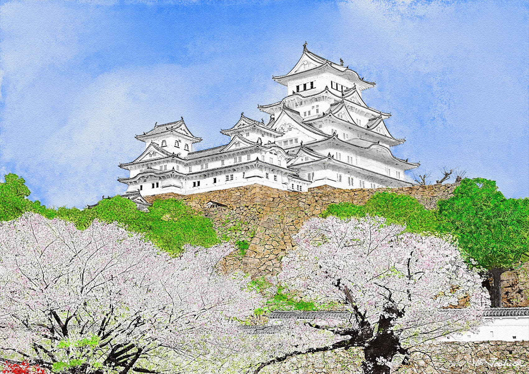 姫路城の桜 (1/5) — Artmeter™