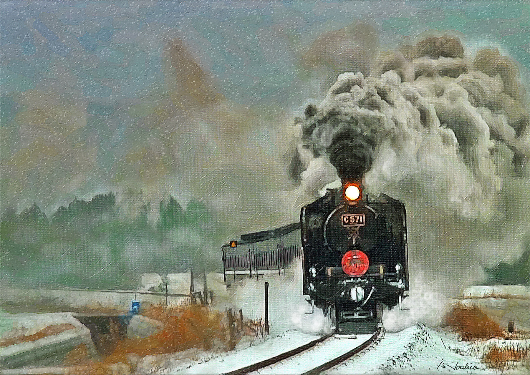 雪のSL (1/5) — Artmeter™