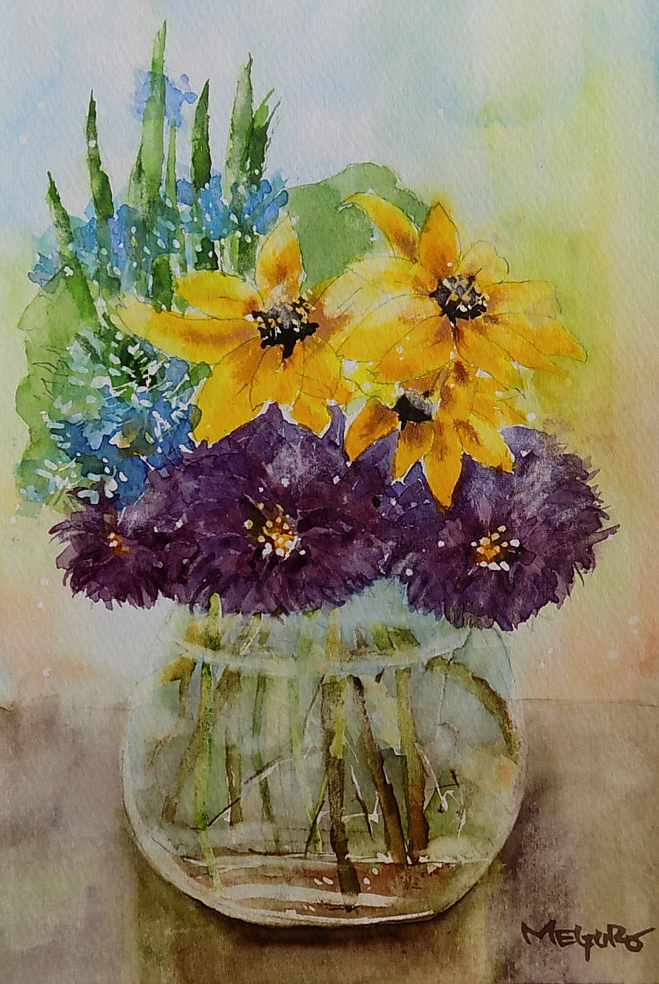 瓶に活けた花 — Artmeter™