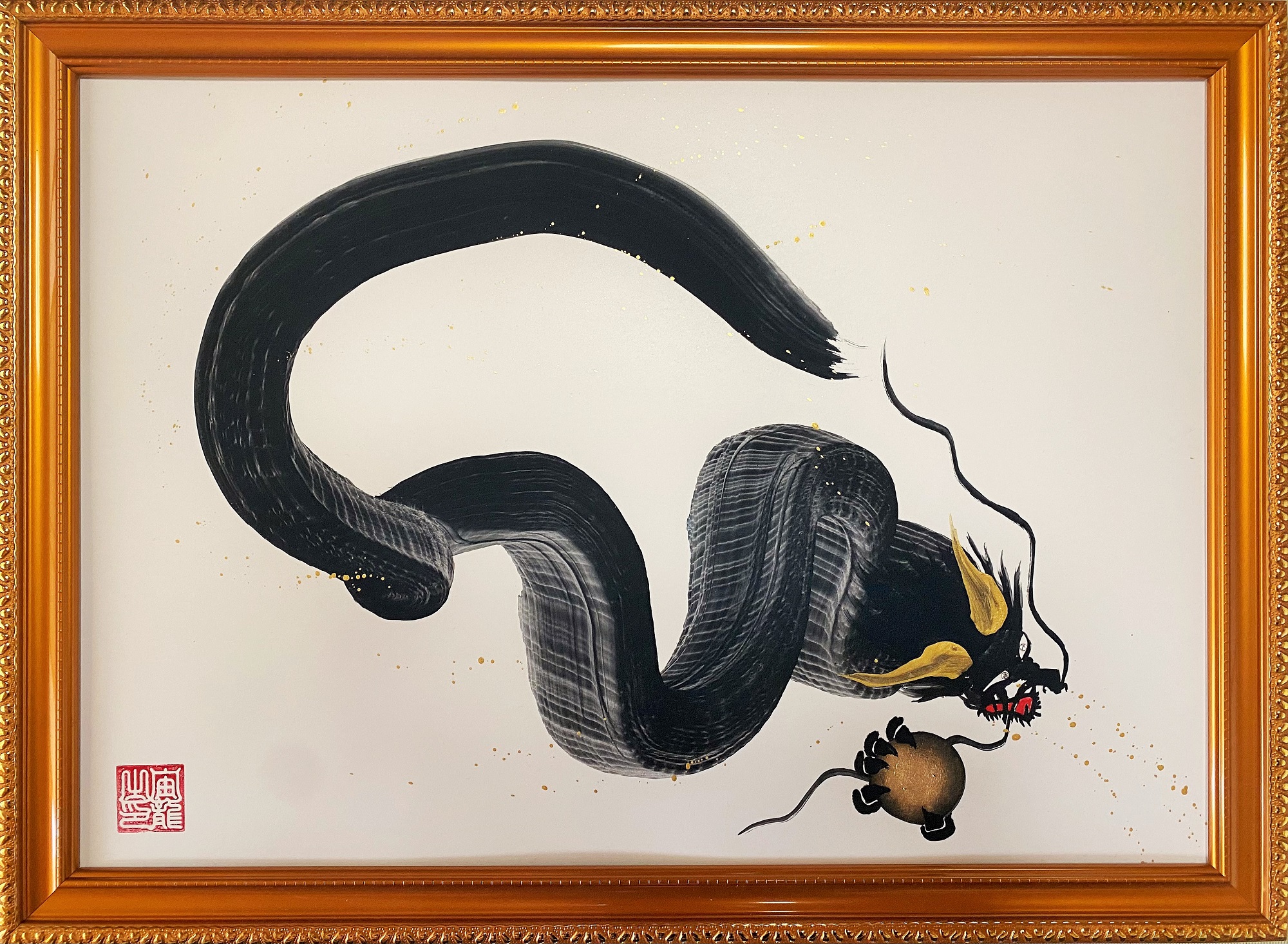 一筆龍『桃昇龍』 — Artmeter™