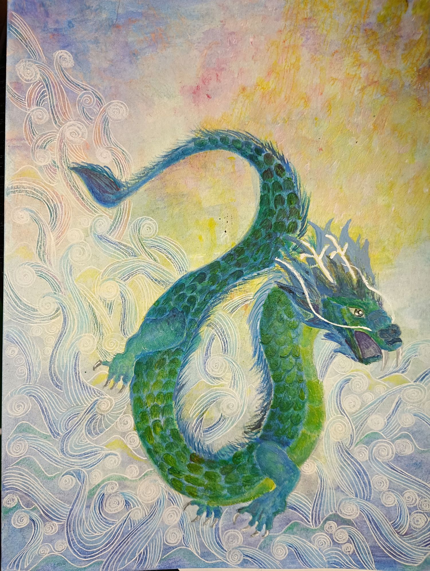 人魚とイルカで海の外に出かけよう。 — Artmeter™
