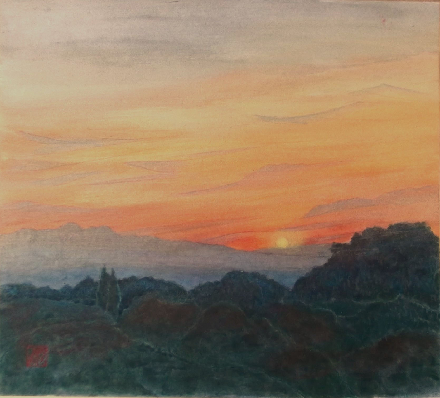 山桜と富士山 — Artmeter™