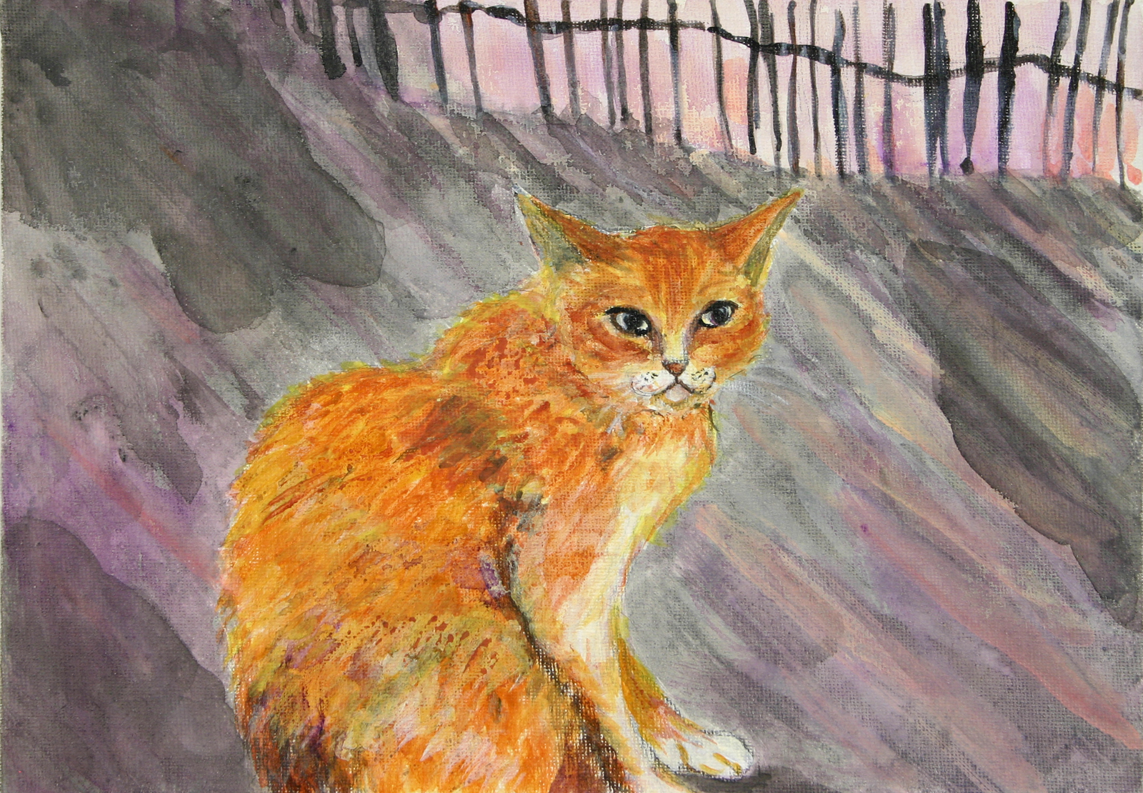 窓と猫 — Artmeter™
