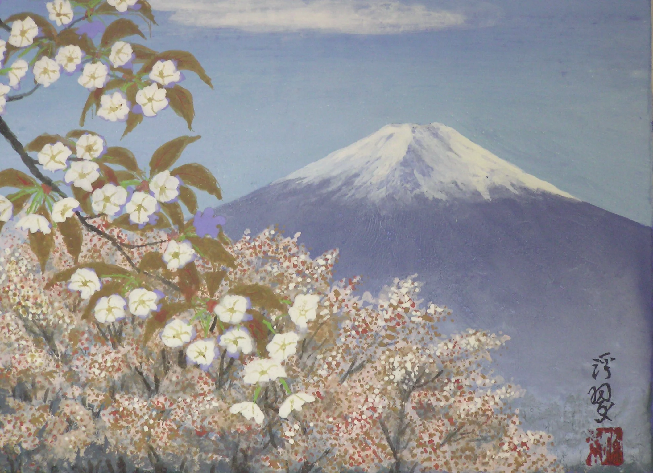 山桜と富士山 — Artmeter™