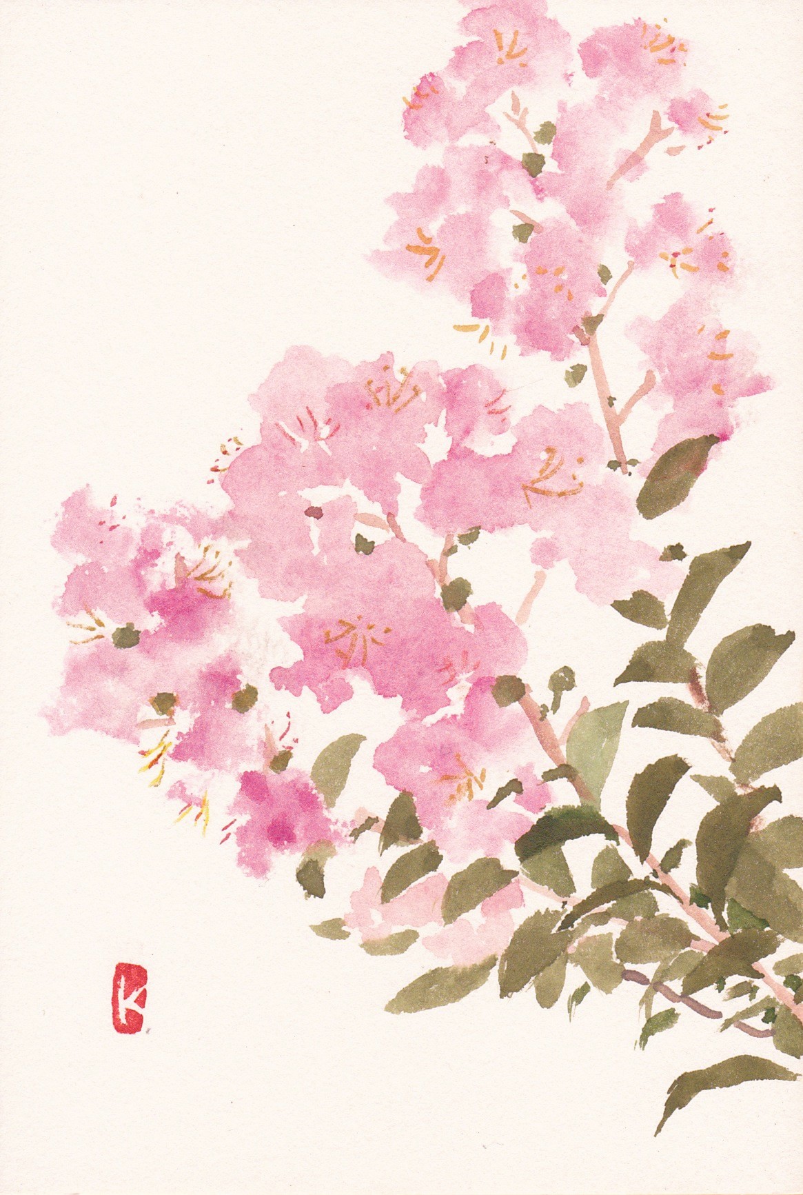 油絵 風景画 ✡️ サルスベリ② P10【8月】 primary.jpg