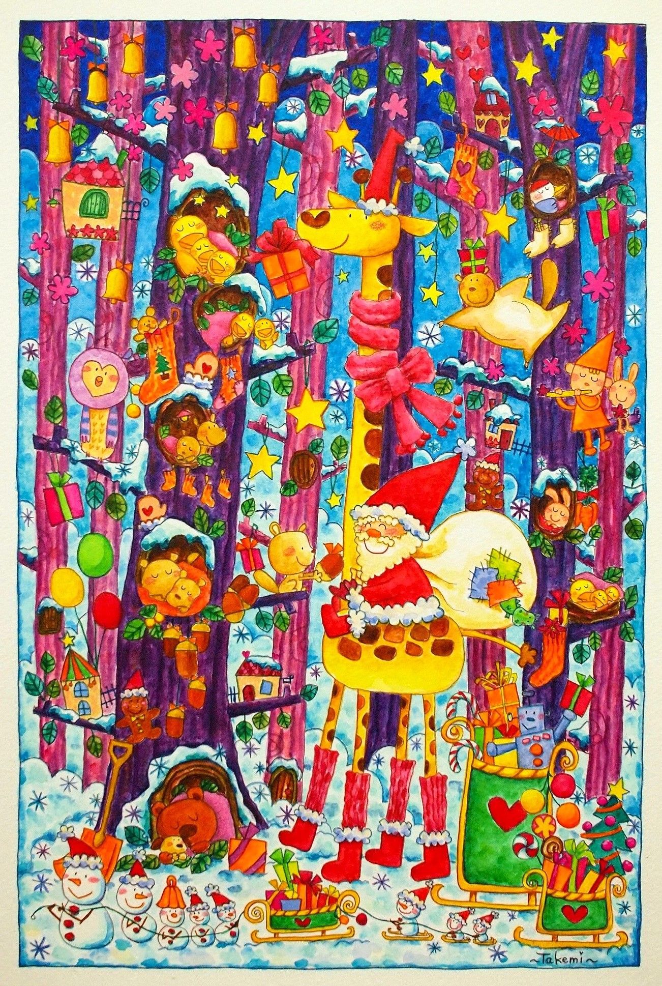 キリンに乗ってクリスマス — Artmeter™