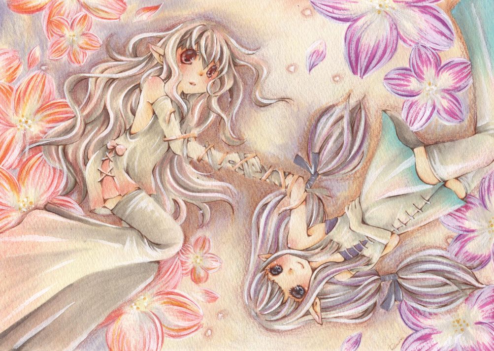 絵画、デジタルアート、風の妖精の少女　版画　写真 20 春の妖精のクリップアート、妖精のクリップアート、花のクリップ
