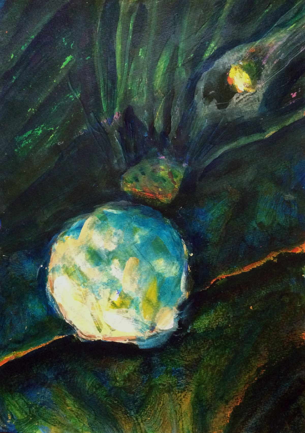 宇宙 絵画 F4サイズ 宇宙」油絵 油彩 キャンバスF4号 33cm✖️24cm 額無し 絵画 isoppu