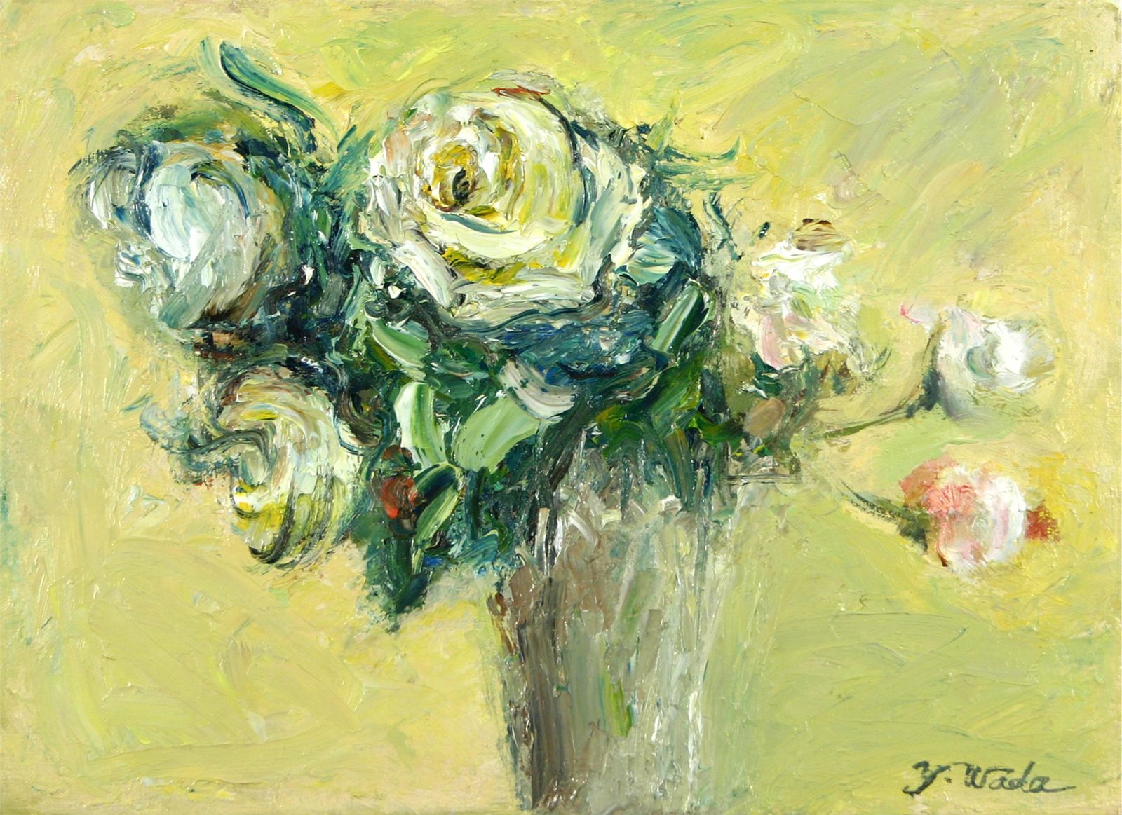 絵画　白薔薇 白薔薇 — Artmeter™
