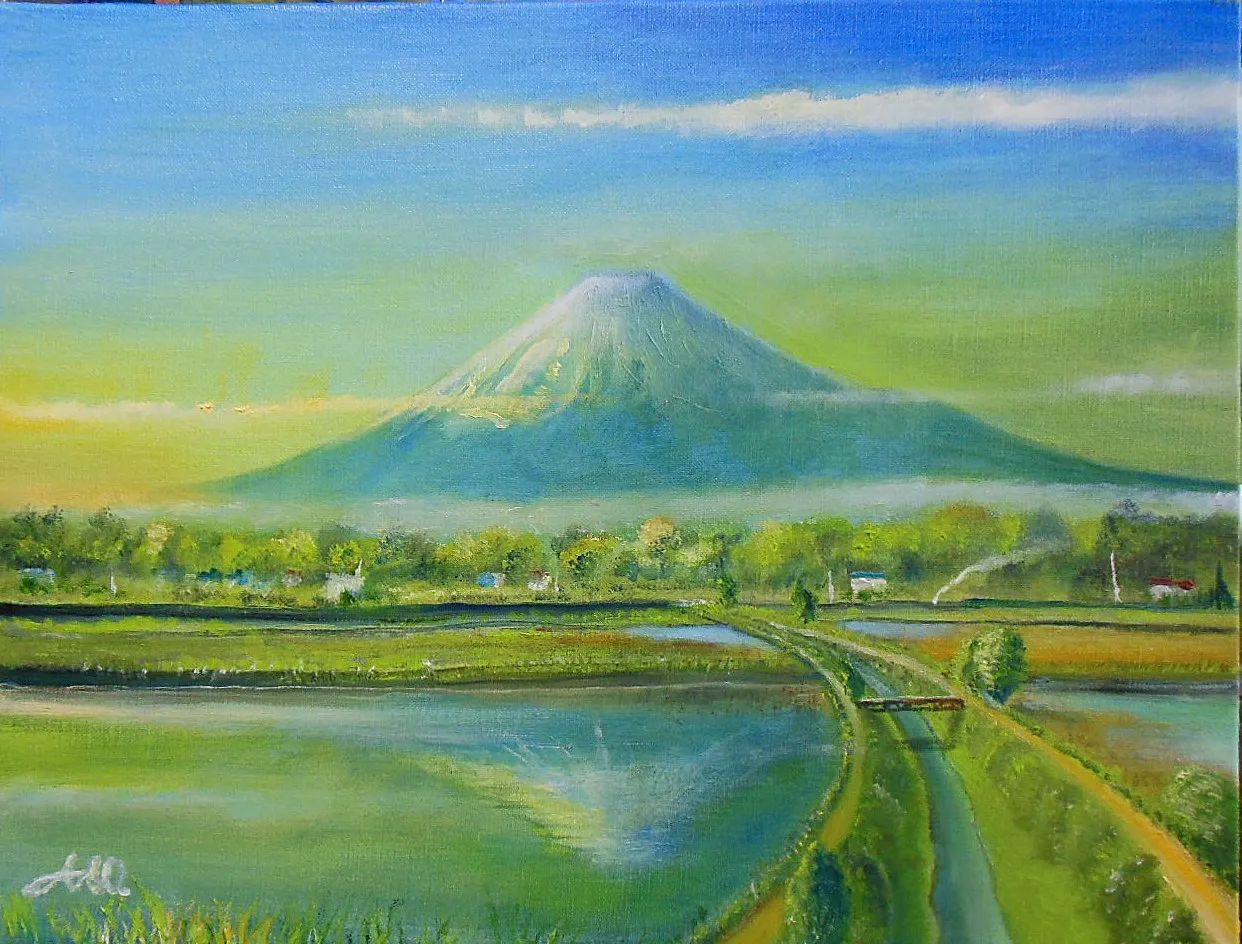 5月の田園風景忍野村 f－6号 — Artmeter™