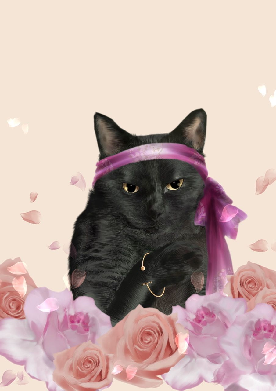 猫と薔薇 — Artmeter™