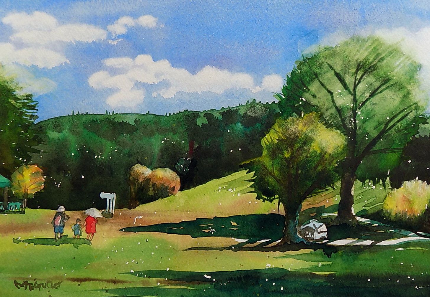 親子で遊ぶ公園風景 — Artmeter™
