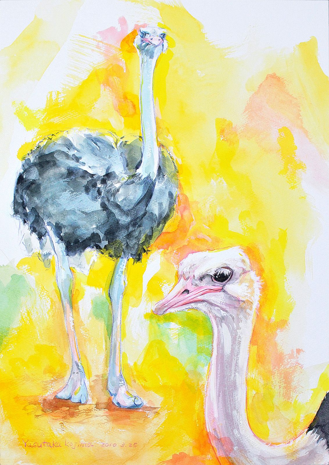 絵画ANNA.k HT-Pa-21-001_trim-_1920- ダチョウの背中 絵画