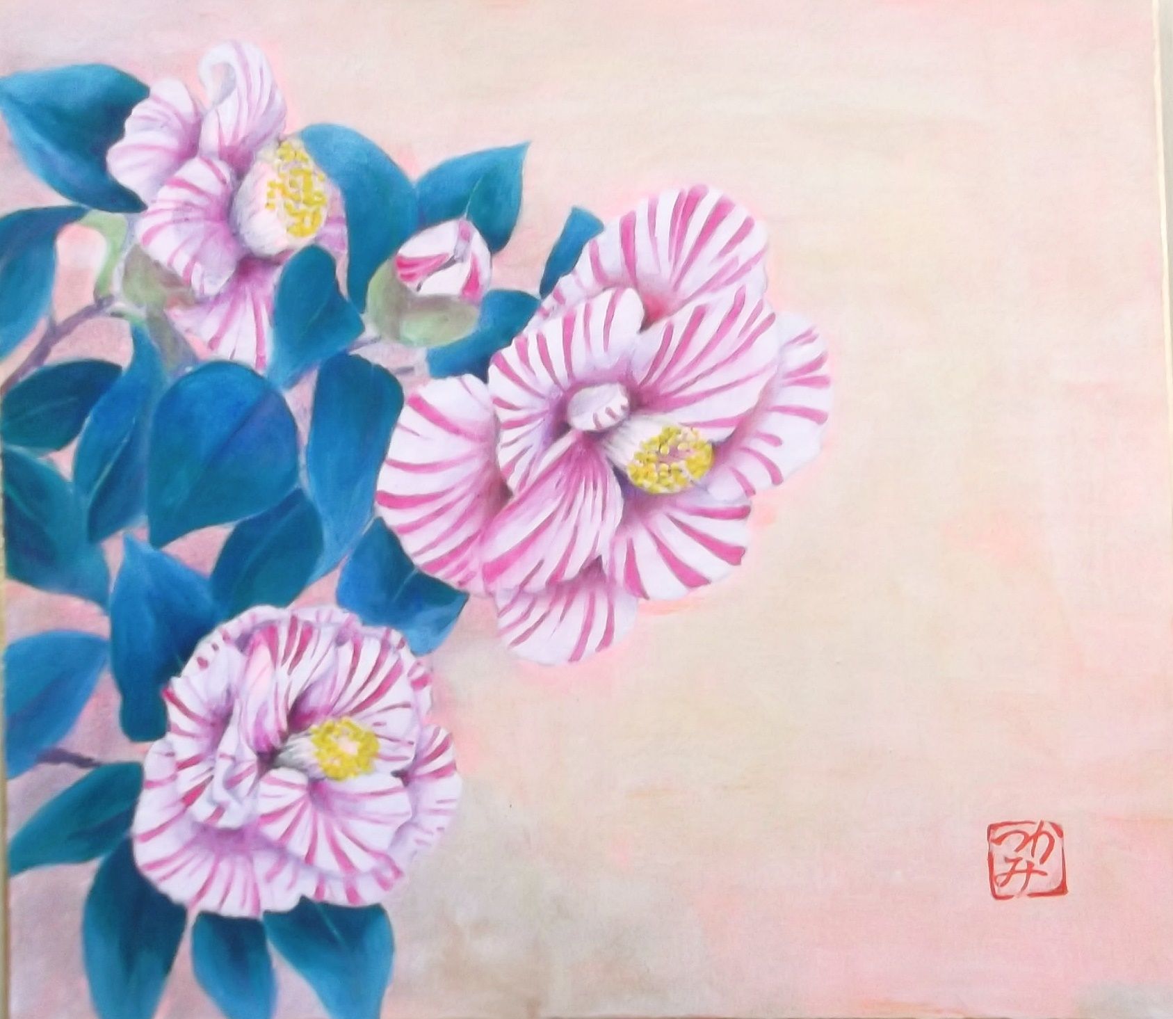 椿(斑入り) — Artmeter™