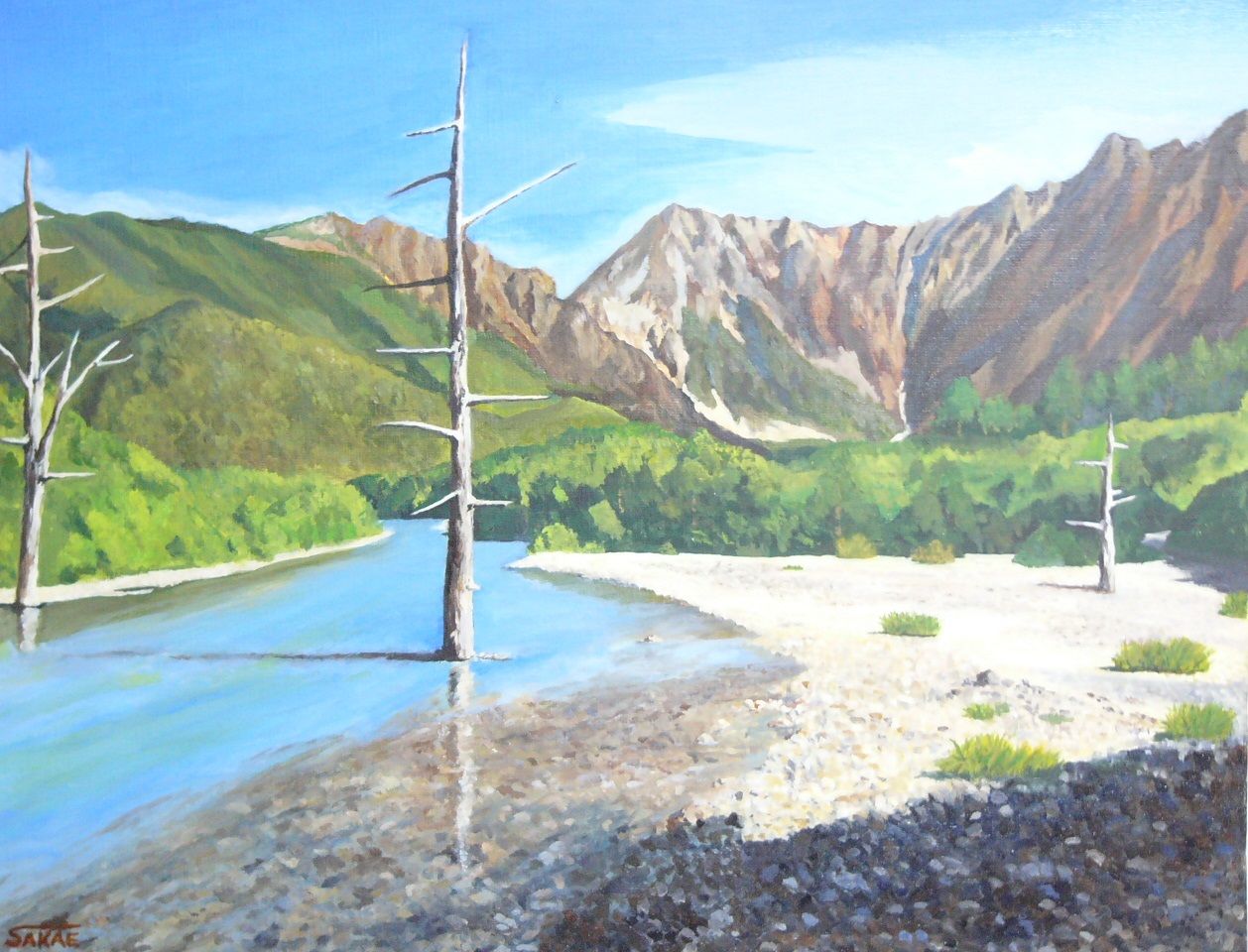 大正池からの穂高連峰 — Artmeter™