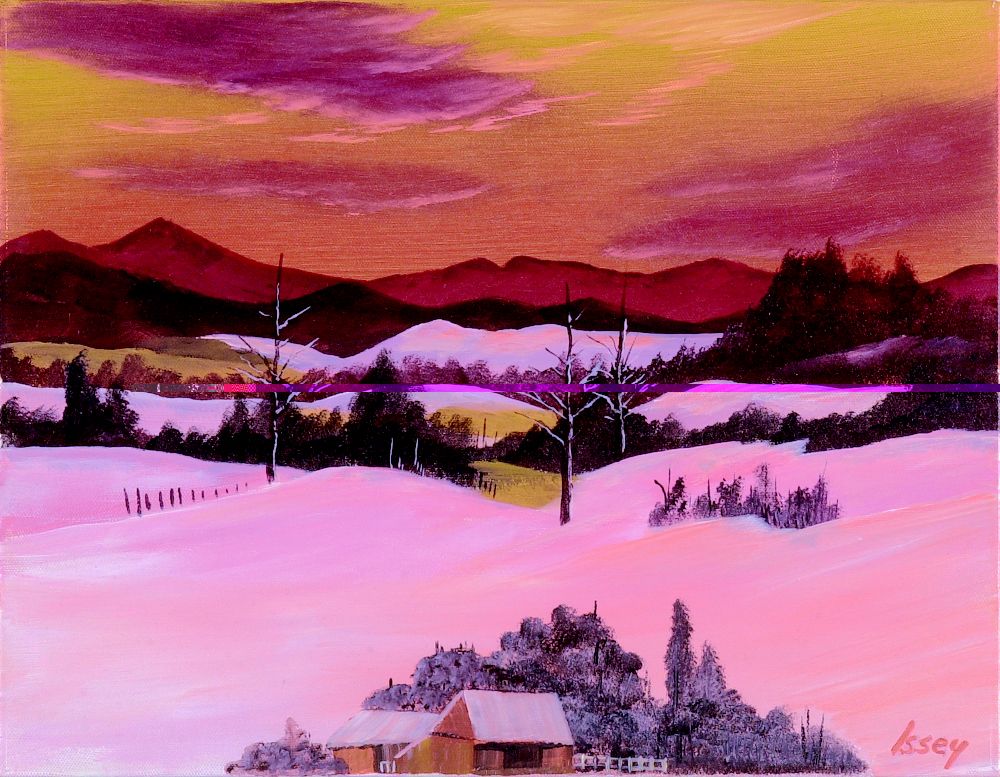雪山の夕焼け — Artmeter™