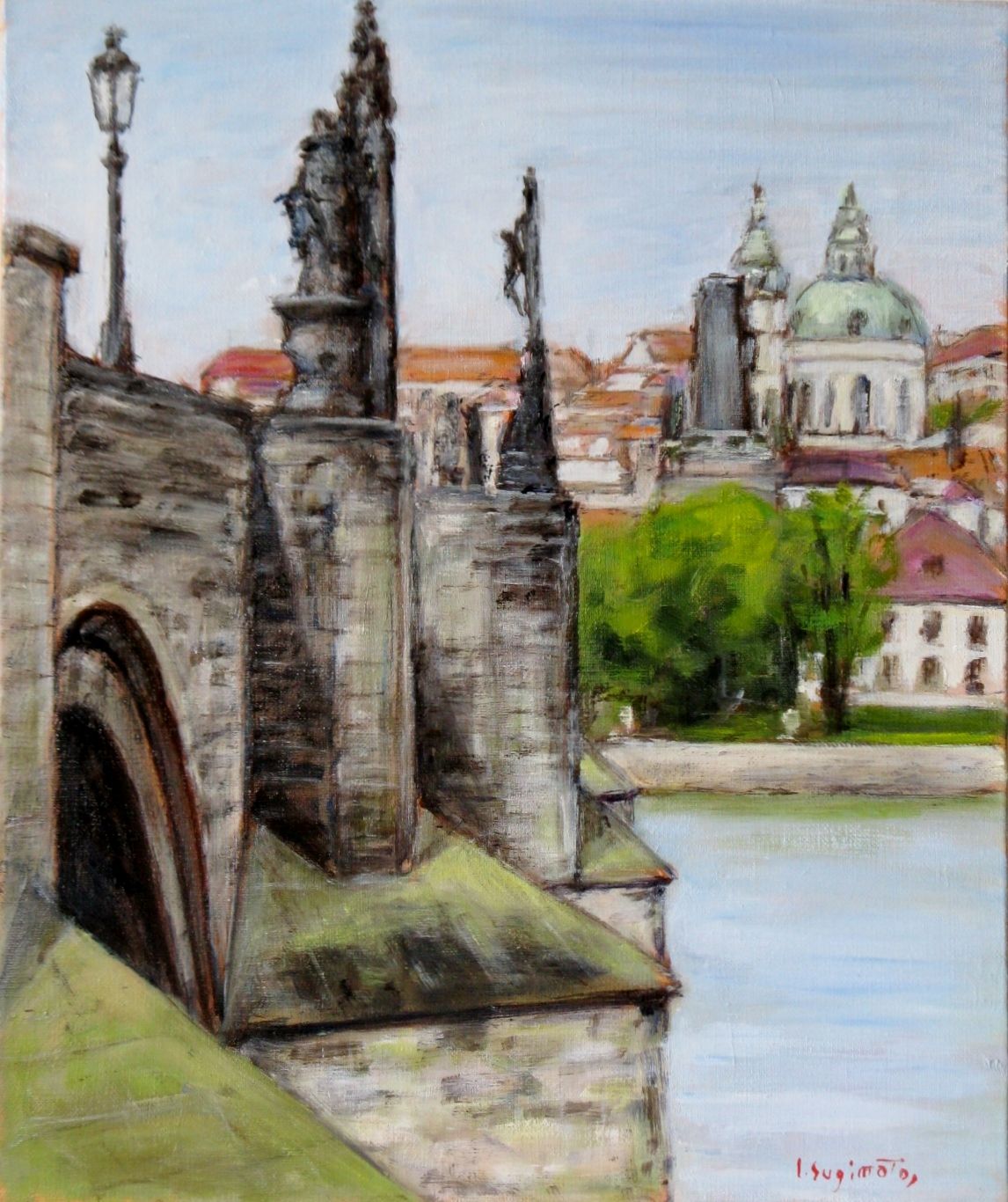 油絵チエコ、カレル橋 チェコ・カレル橋 — Artmeter™