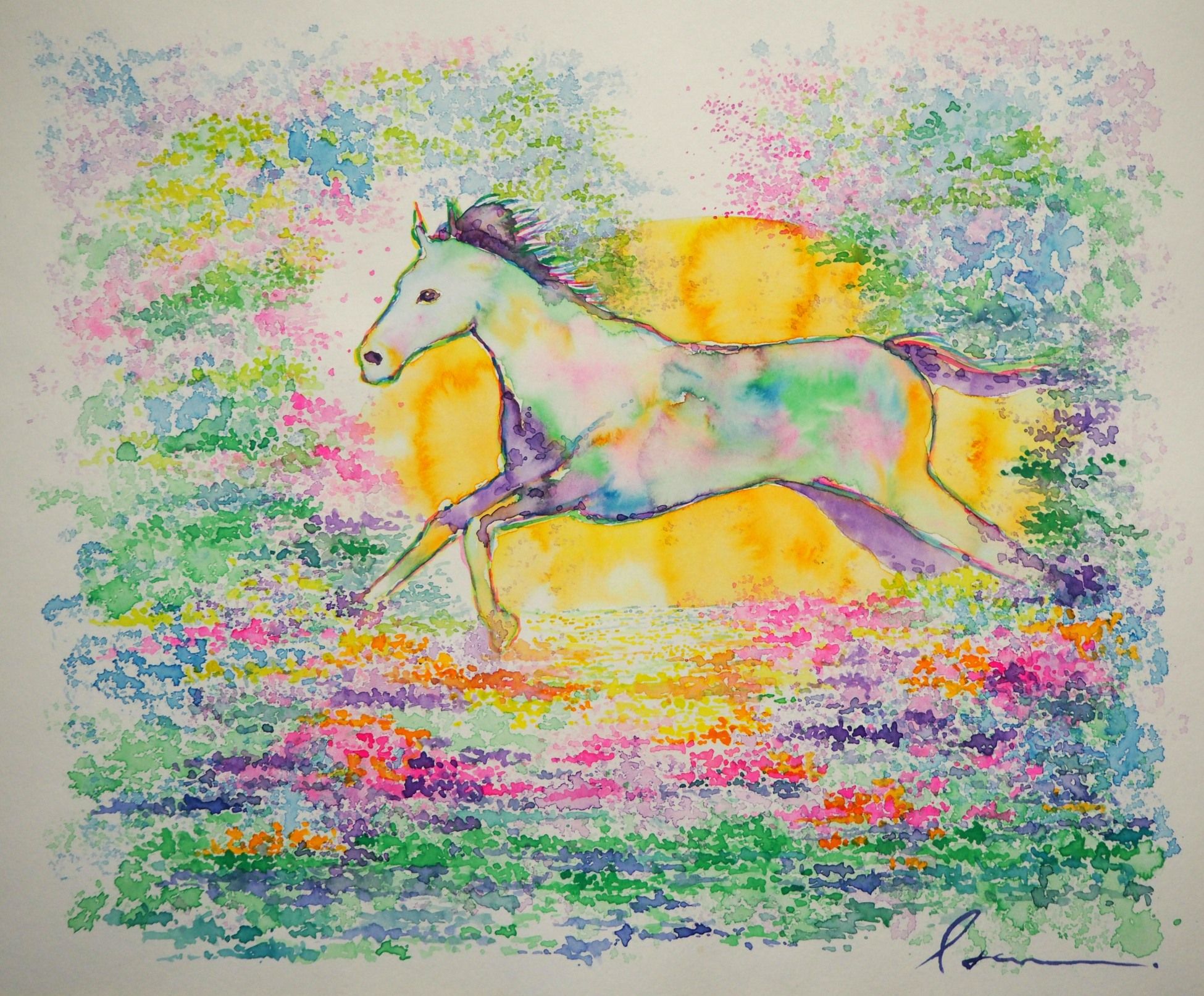 Flower and horse 010 — Artmeter™